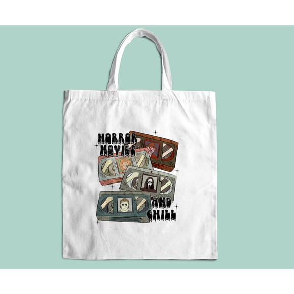 Mommy Glow Co Handbags - Horror Movies and Chill Tote Bag